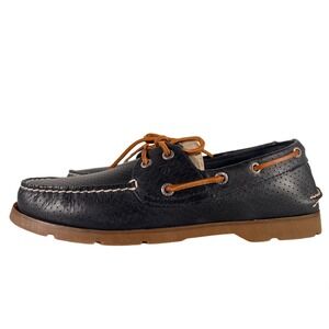 NEW Sperry Men's Leeward 2-Eye Boat Shoes Navy Blue 9 wide